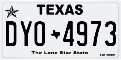 TX license plate DYO4973