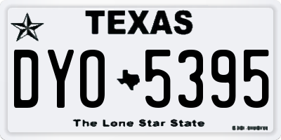 TX license plate DYO5395