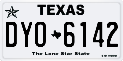 TX license plate DYO6142