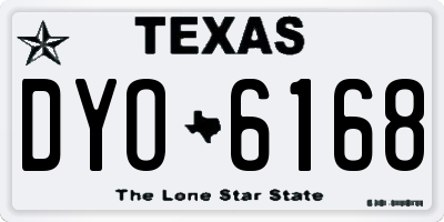 TX license plate DYO6168