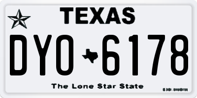 TX license plate DYO6178