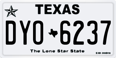 TX license plate DYO6237