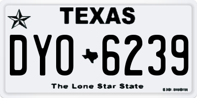 TX license plate DYO6239