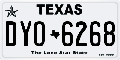 TX license plate DYO6268