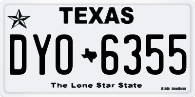 TX license plate DYO6355