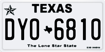 TX license plate DYO6810