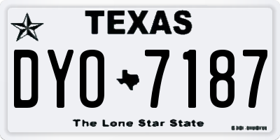 TX license plate DYO7187