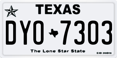 TX license plate DYO7303