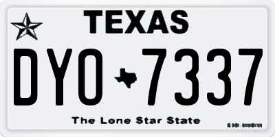 TX license plate DYO7337