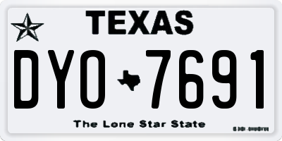 TX license plate DYO7691