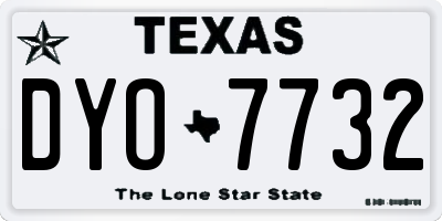 TX license plate DYO7732