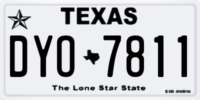 TX license plate DYO7811