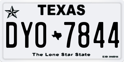 TX license plate DYO7844