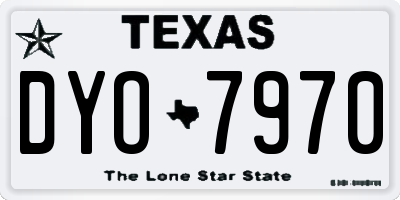 TX license plate DYO7970