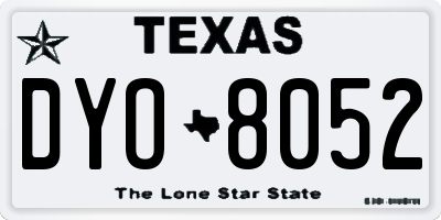 TX license plate DYO8052