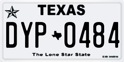 TX license plate DYP0484