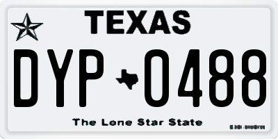 TX license plate DYP0488