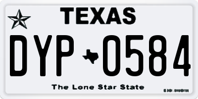 TX license plate DYP0584