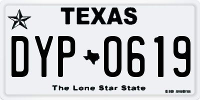 TX license plate DYP0619