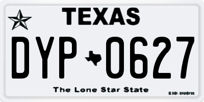 TX license plate DYP0627