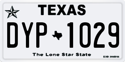 TX license plate DYP1029
