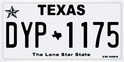 TX license plate DYP1175