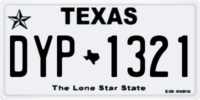 TX license plate DYP1321