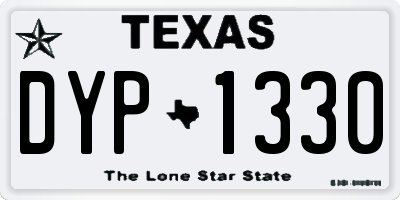 TX license plate DYP1330