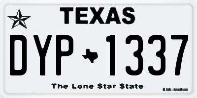 TX license plate DYP1337