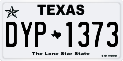 TX license plate DYP1373