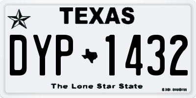 TX license plate DYP1432