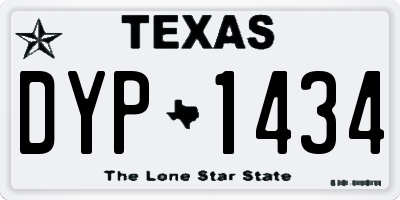 TX license plate DYP1434