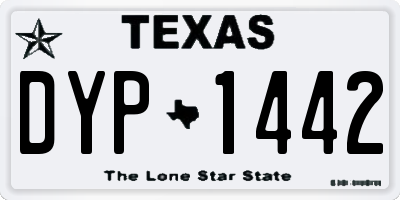 TX license plate DYP1442