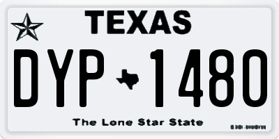 TX license plate DYP1480