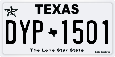 TX license plate DYP1501