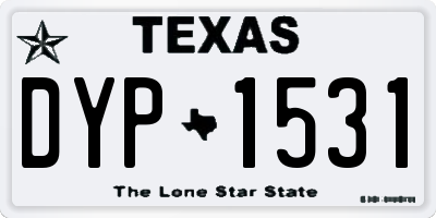 TX license plate DYP1531