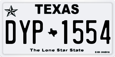 TX license plate DYP1554