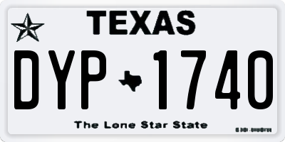 TX license plate DYP1740