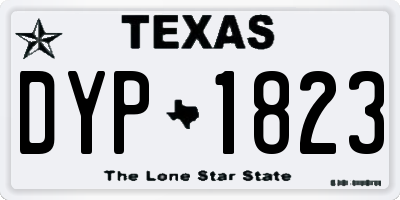 TX license plate DYP1823