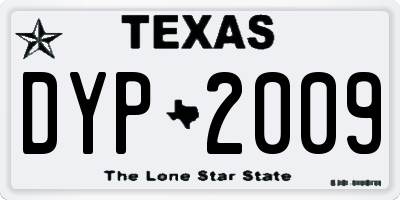 TX license plate DYP2009