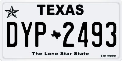 TX license plate DYP2493