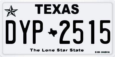 TX license plate DYP2515