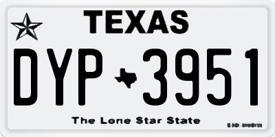 TX license plate DYP3951