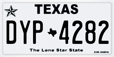 TX license plate DYP4282
