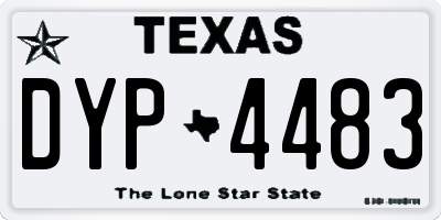TX license plate DYP4483