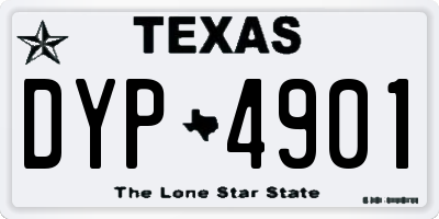 TX license plate DYP4901