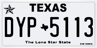 TX license plate DYP5113