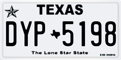 TX license plate DYP5198