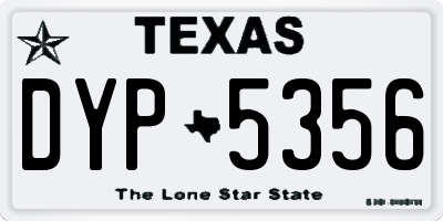TX license plate DYP5356