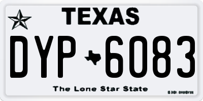 TX license plate DYP6083